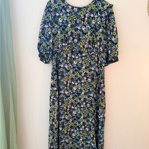Nobody’s Child Floral Puff-Sleeve Maxi Dress